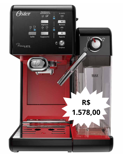 Cafeteira Espresso Oster PrimaLatte II Red - 127V