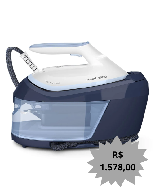 Ferro de Passar PerfectCare Série 6000 Philips Walita Azul - PSG6026 127V